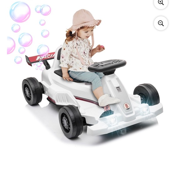 Uhomepro Make Bubbles Electric 4 Wheeler Car for Kids 6V Ride on go kart.